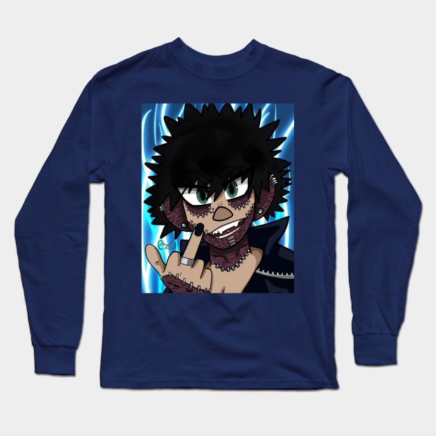 blue flame Long Sleeve T-Shirt by Shard Art